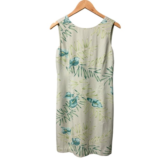 Tommy Bahama Dresses & Skirts - NWOT Vtg Tommy Bahama 100% Silk Sheath Dress Womens 6 Tropical Floral Palm Leaf